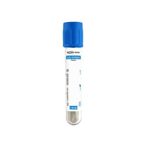 tubo vacuo citrato 3,6ml 13x75 pla c, 100 labor imp