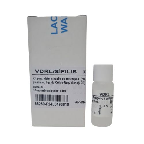 vdrl 1x6ml 250 testes sem controles +, - wama